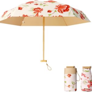 Small Mini Folding Umbrella Light Compact Design Perfect for Travel Outdoor UV Protection Sun and Rain Umbrellas
